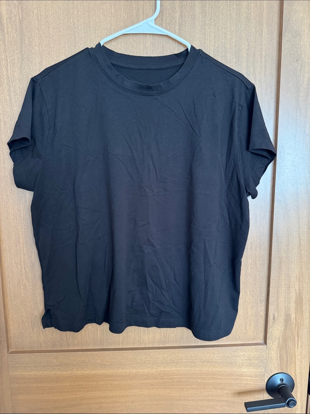LOFT Black Short Sleeve Crewneck Tee Top